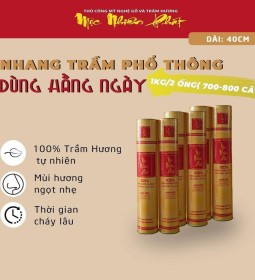 Nhang Trầm Hương Phổ Thông Dùng Hàng Ngày (viềng đỏ)